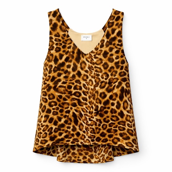 Everly Tops - Everly Lined Cheetah/Leopard Print Tank Top (045)